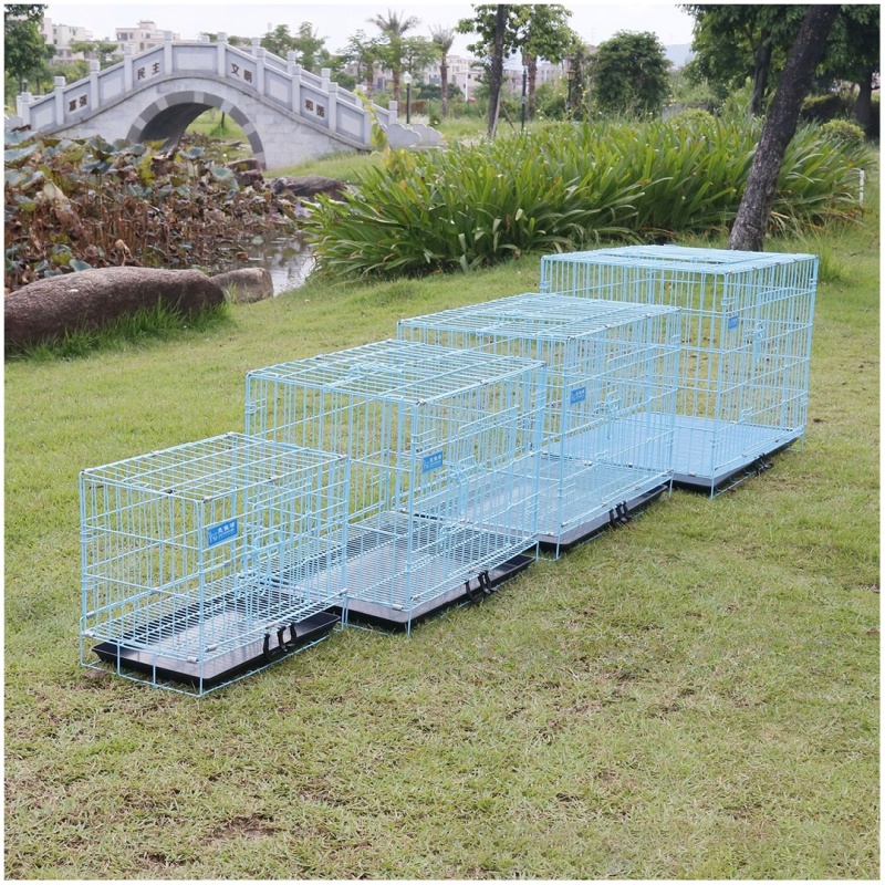 Wholesale Factory Foldable Collapsible Wired Metal Stacked Anima Cages Steel Wire Metal Dog Crate Pet Cages