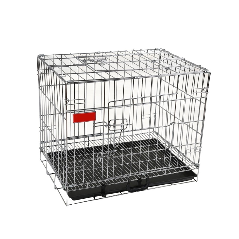 Wholesale Factory Foldable Collapsible Wired Metal Stacked Anima Cages Steel Wire Metal Dog Crate Pet Cages