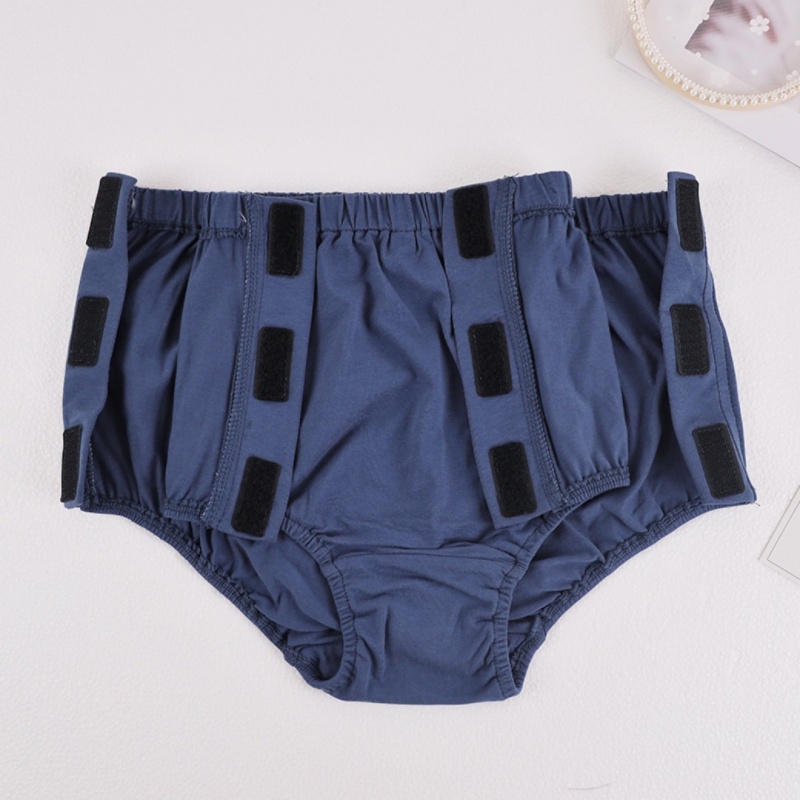 Wholesale Men Patient Care Underwear Reusable Fully Open Briefs On Both Sides Incontinence Cotton Brief