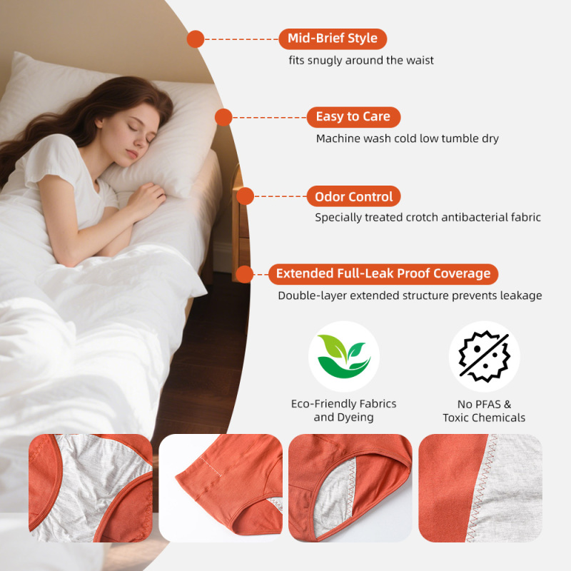 Bragas menstruales reutilizables e invisibles para mujer de Aidingcare