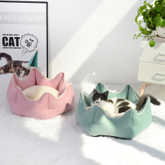 Wholesale Custom Dog Beds Puppy Bed Round Cat Pet Bed For Puppy And Kitten With Slip-resistant Bottom