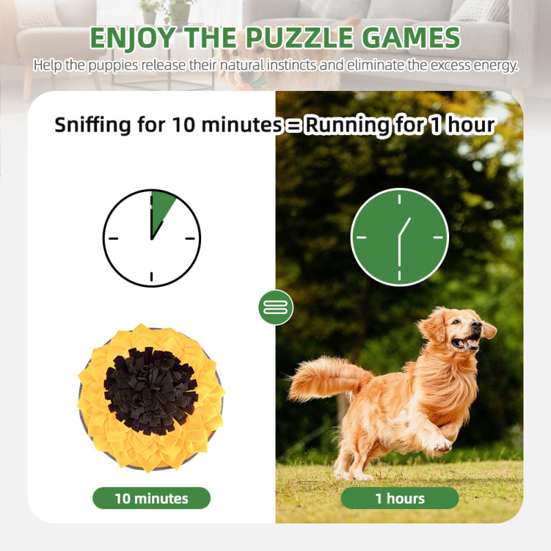 Tapis d'alimentation rond antidérapant en promotion, tapis de fouille pour chiots et chiens