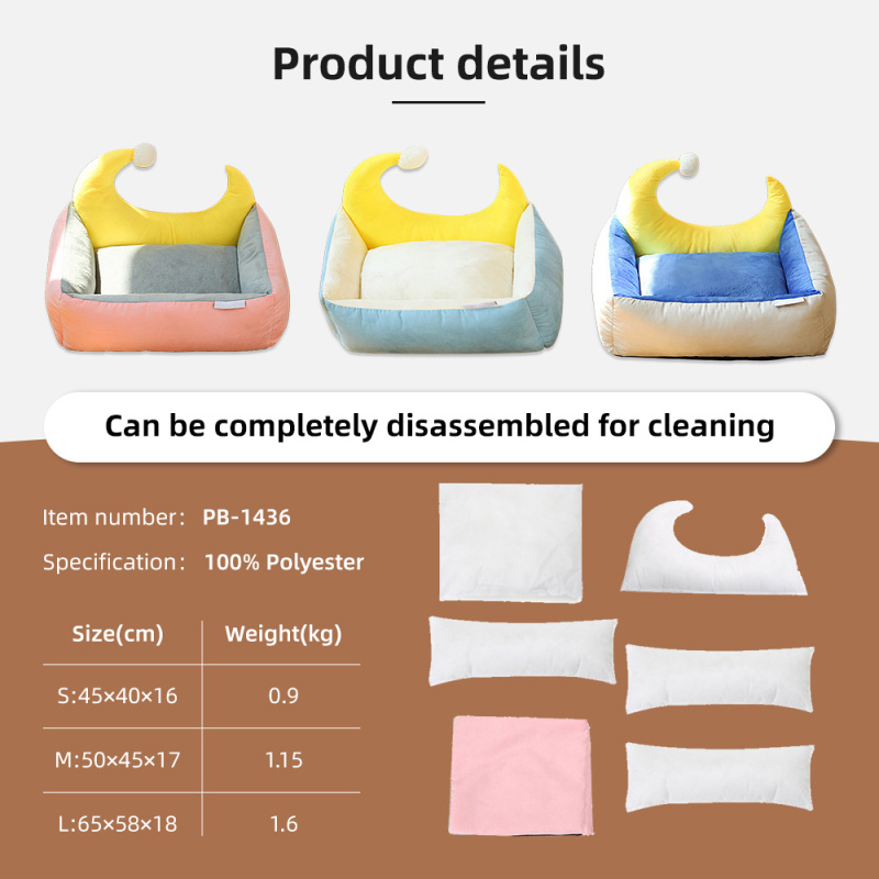 Wholesale Solid Foam Anti-Anxiety Washable Calming Dog Sofa Pet Bed Durable Plush Breathable Sleep Puppy Bed