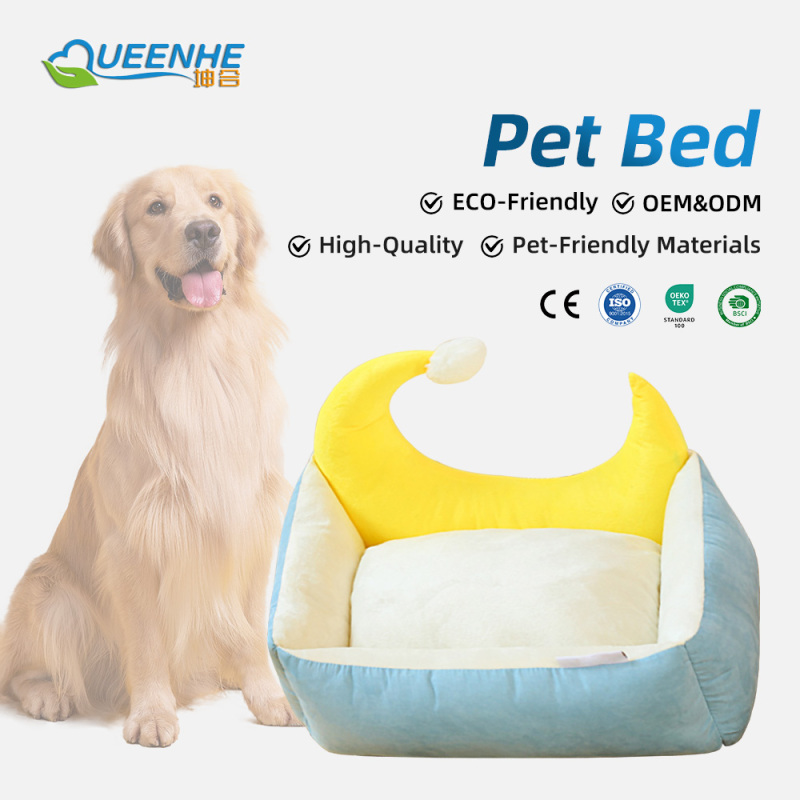 Wholesale Solid Foam Anti-Anxiety Washable Calming Dog Sofa Pet Bed Durable Plush Breathable Sleep Puppy Bed