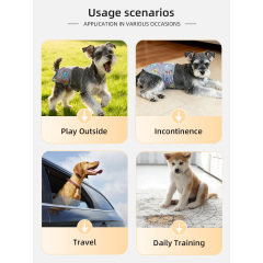 Washable Female Dog Diapers Highly Absorbent Dog Diapers for Pet Incontinence with Adjustable Snaps