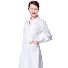 Uniforme de bata de enfermera médica de manga larga China para enfermera de invierno Diseños de uniforme de hospital blanco Hospital estándar