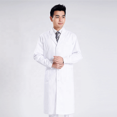 Uniforme de bata de enfermera médica de manga larga China para enfermera de invierno Diseños de uniforme de hospital blanco Hospital estándar