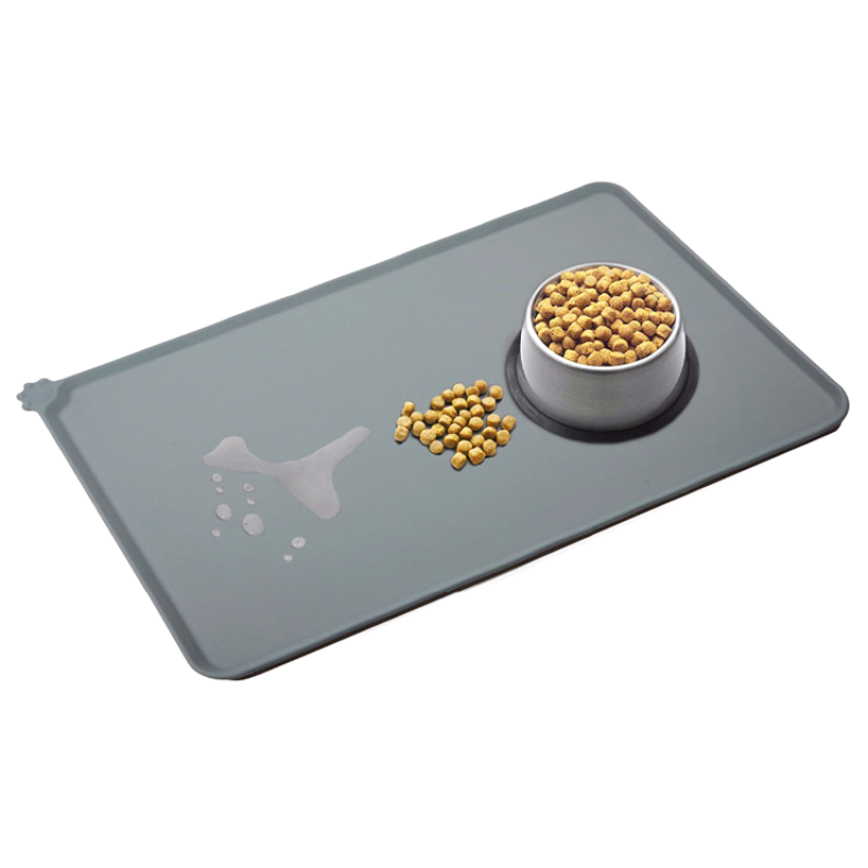 Non Toxic Dog Paw Design Foldable Silicone Dog Cat Food Feeding Mat Pet Square Non-Slip lick Pad for dog