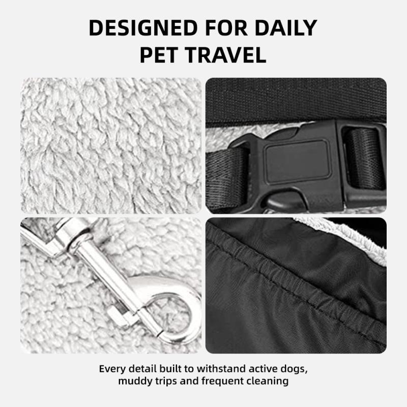 Wholesale Waterproof Scratchproof Durable Oxford Dog Hammock with Big Mesh Window 4-in-1 Dog Car Seat Cover Non-Slip for Cats