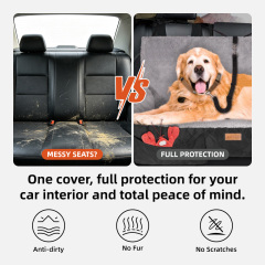 Wholesale Waterproof Scratchproof Durable Oxford Dog Hammock with Big Mesh Window 4-in-1 Dog Car Seat Cover Non-Slip for Cats