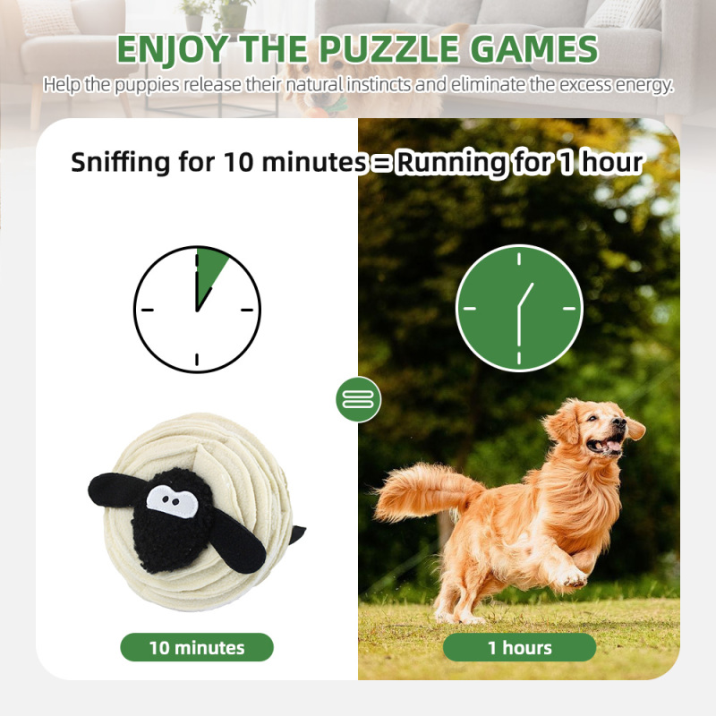 Wholesale Durable Shaker Fleece Modern Dog Snuffle Mat Washable Recyclable Eco-Friendly Garden-Design Puzzle Toy for Dogs