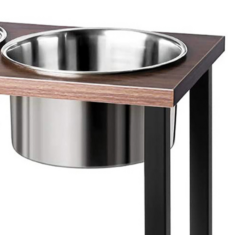 Wholesale Luxury Stainless Steel Pet Bowl Anti-tip Elevated Pet Feeding Bowl For Dogs