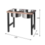 Wholesale Luxury Stainless Steel Pet Bowl Anti-tip Elevated Pet Feeding Bowl For Dogs