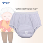 Women's Reusable Washable Knitted Mid-Rise Solid Bikini Incontinence Panties Leak Proof Everyday High-Waist Wholesale