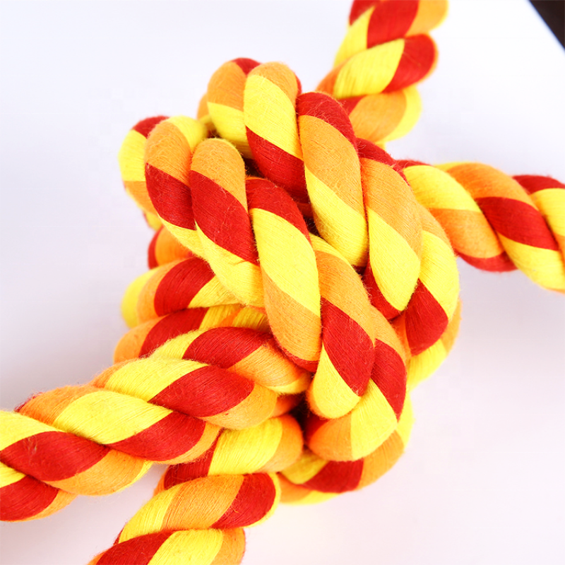 Hot Sales Wholesaler Dog Toy Durable Braided Bone bites knot rope chew toy for dogs