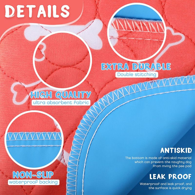 Hot Sale Super Absorption 3-Layer Pet Pee Pads Free Sample Reusable Puppy Training Pads For Dogs