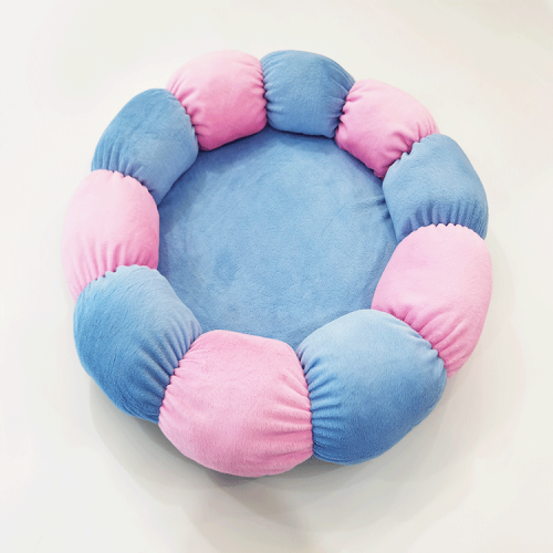 Original Vegan Donut Cuddler  Multiple Sizes Luxury Dog Bed Pink Pet Bed Round Cat Dog Bed