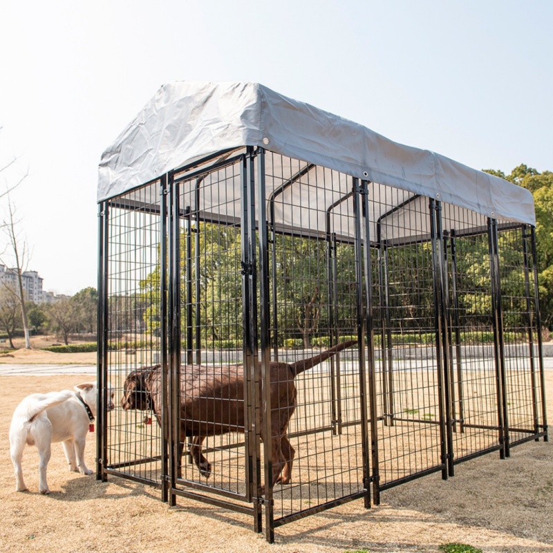 Wholesale Pet Playpen Welded Wire Pet Enclosure Heavy Duty Outdoor Pet Dog Fence With Waterproof Cover