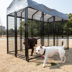 Wholesale Pet Playpen Welded Wire Pet Enclosure Heavy Duty Outdoor Pet Dog Fence With Waterproof Cover