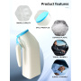 Wholesale Simple Eco-Friendly Male Portable Home Care Urinal Chamber Pot with Lid 1000mL
