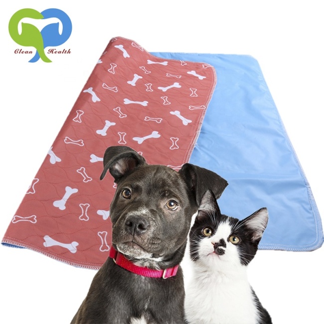 Almohadillas lavables con diseño de hueso de perro, almohadillas reutilizables para orinar para mascotas, entrenamiento de cachorros