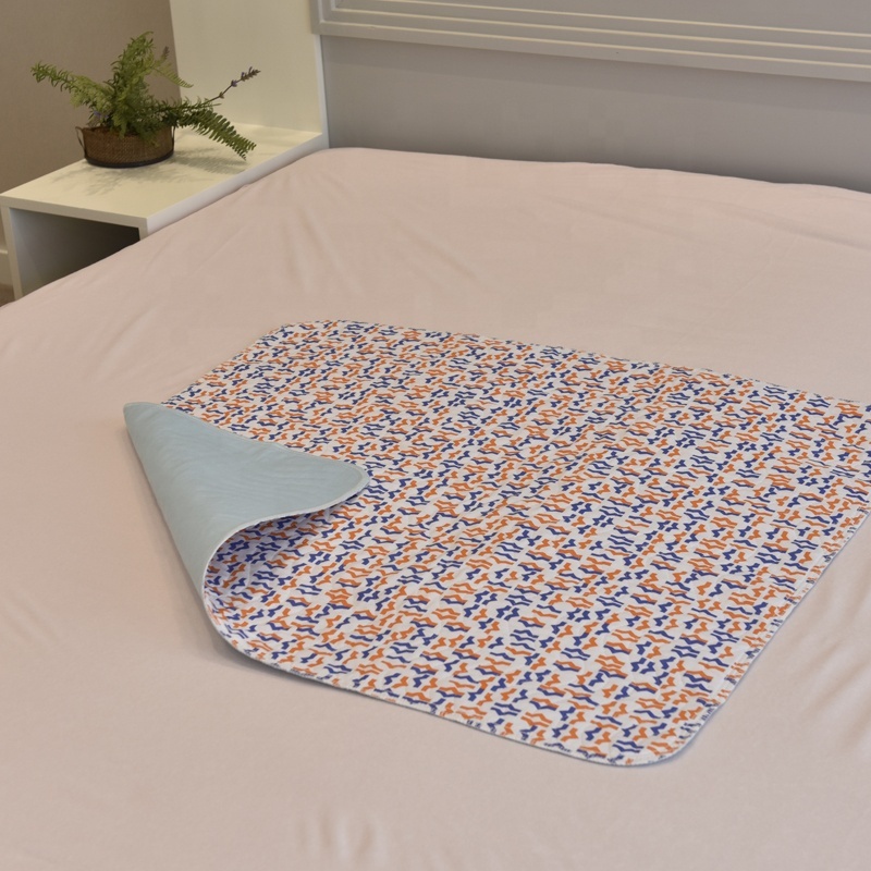 Soft 4-Layer Washable and Reusable Incontinence Bed Underpad