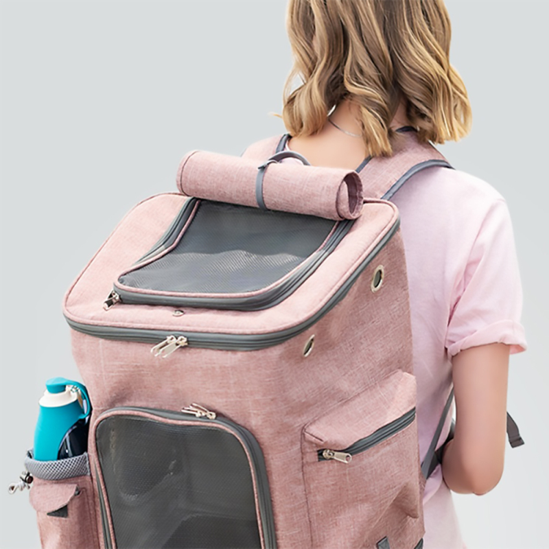 Wholesale Safety Collapsible Pet Carrier Backpack  Soft Breathable Pet Carrier with Mesh Window for Small Cats Dogs