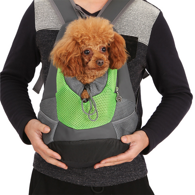 Pet Carrier Front Bag Breathable Head Out Design and Double Mesh Padded Shoulder for Outdoor Travel Hiking