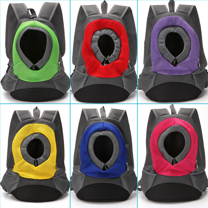 Pet Carrier Front Bag Breathable Head Out Design and Double Mesh Padded Shoulder for Outdoor Travel Hiking