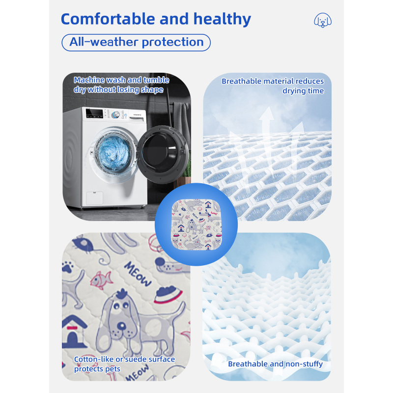 Benutzerdefinierte Muster Pet Pad Wasserdichte, rutschfeste Welpen-Trainings-Toiletten-Pipi-Pads in mehreren Größen