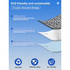 Оптовая продажа ультраабсорбирующих экологически чистых ПВХ-пеленок для собак, многоразовых, моющихся, с принтом, водонепроницаемых, для ежедневного использования.