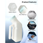 Wholesale Plastic Eco-Friendly Portable Pee Bottles Urinals for Men 1000ml Glow Dark Spill Proof Swing Lid for Bedridden Users
