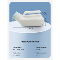 Wholesale Plastic Eco-Friendly Portable Pee Bottles Urinals for Men 1000ml Glow Dark Spill Proof Swing Lid for Bedridden Users