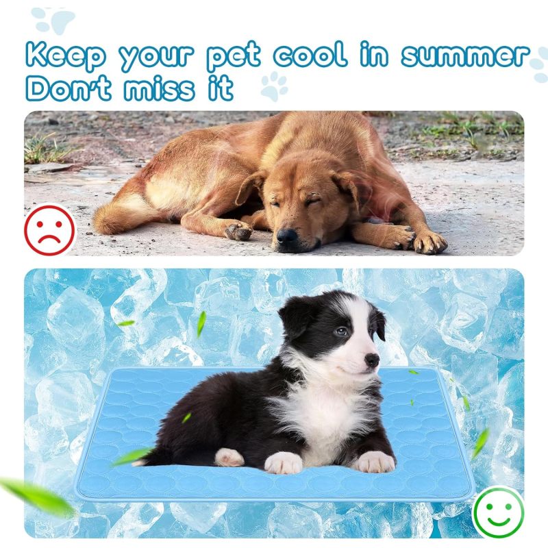 Wholesale Washable Dog Cooling Mat Ice Silk Cooling Mat   Pet Self  Dog Cooling Pad for Indoor & Outdoor Car Seats