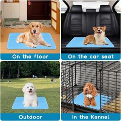 Colchoneta refrigerante lavable para perros (venta al por mayor), colchoneta refrigerante de seda de hielo, almohadilla refrigerante para mascotas para asientos de coche en interiores y exteriores