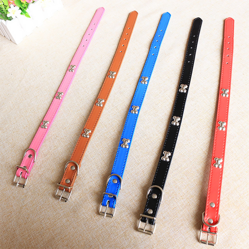 Rolled Leather Dog Collar Soft Padded Round Puppy Collar  Handmade Genuine Leather Collar