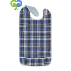 Classic Tartan waschbarer Kleidungsschutz Lätzchen für Erwachsene mit genähtem Krümelfänger