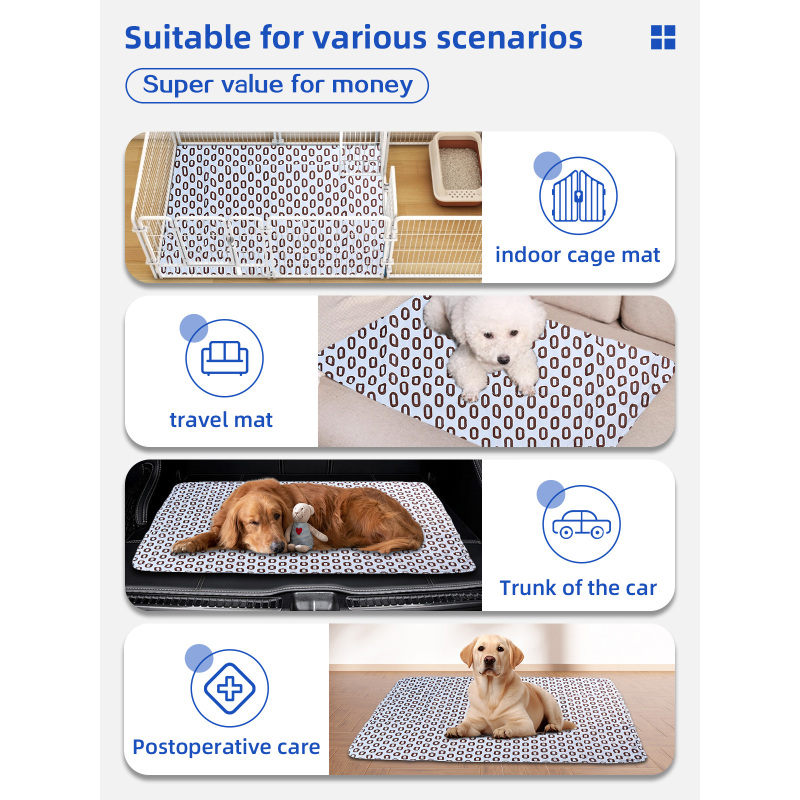 Wholesale Reusable Washable Eco-Friendly Latex-free High Absorbency Pet Pee Pad Puppy Training Pad