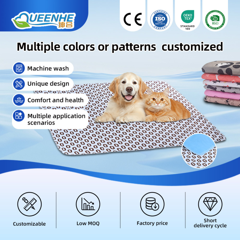 Wholesale Reusable Washable Eco-Friendly Latex-free High Absorbency Pet Pee Pad Puppy Training Pad
