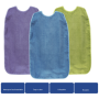 Wholesale Waterproof Terry Fabric Adult Bib Reusable Absorbent Clothing Protector Patient Bibs