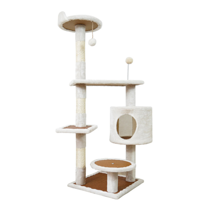 Hot Indoor Cat Tower Multi-Level Modern Activity Climbing Furniture Cat Tree