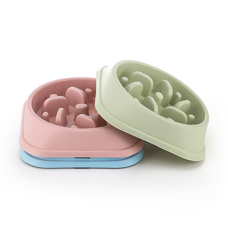 Durable Slow Feeder Dog Bowls Anti-Chocking Slower Feeding Puppy Slow Eating Dog Bowl for Small Medium Breed Dogs