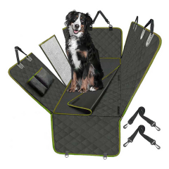 卸売スクラッチプルーフペット後部座席カバーペットシートプロテクター犬のための 100% 防水カーシートカバー