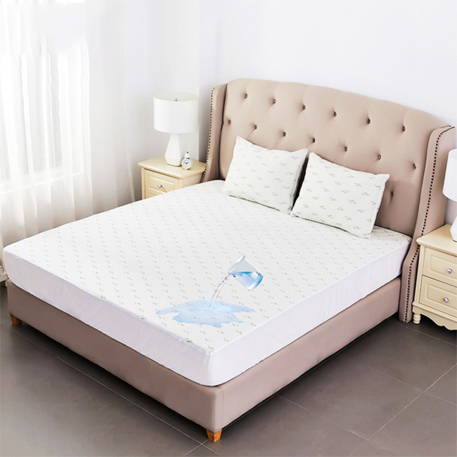 Wholesale Polyester Waterproof Bamboo Jacquard Mattress Protector Cover