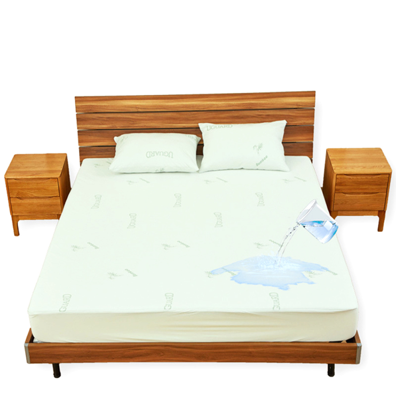 40% bamboo/ 60% polyester waterproof bamboo jacquard bed cover mattress protector