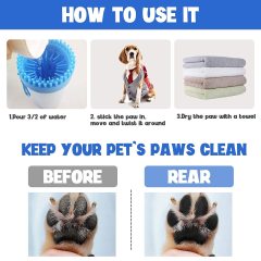 Limpiador de pies de cepillo de limpieza portátil para mascotas al por mayor para el aseo de perros y gatos con patas fangosas