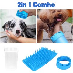 Limpiador de pies de cepillo de limpieza portátil para mascotas al por mayor para el aseo de perros y gatos con patas fangosas