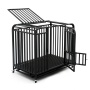 Wholesale Large Galvanized Iron Pet Supplies Detachable Assembled Dog Crate with Breathable Plastic Tray Lock Solid Pattern