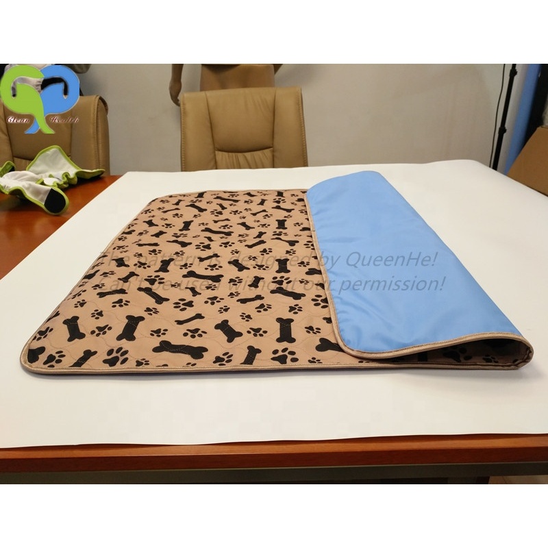 Premium Stain Resistant Quick Absorbent Waterproof Reusable Quilted Washable dog pee pad pet mat dog training pads