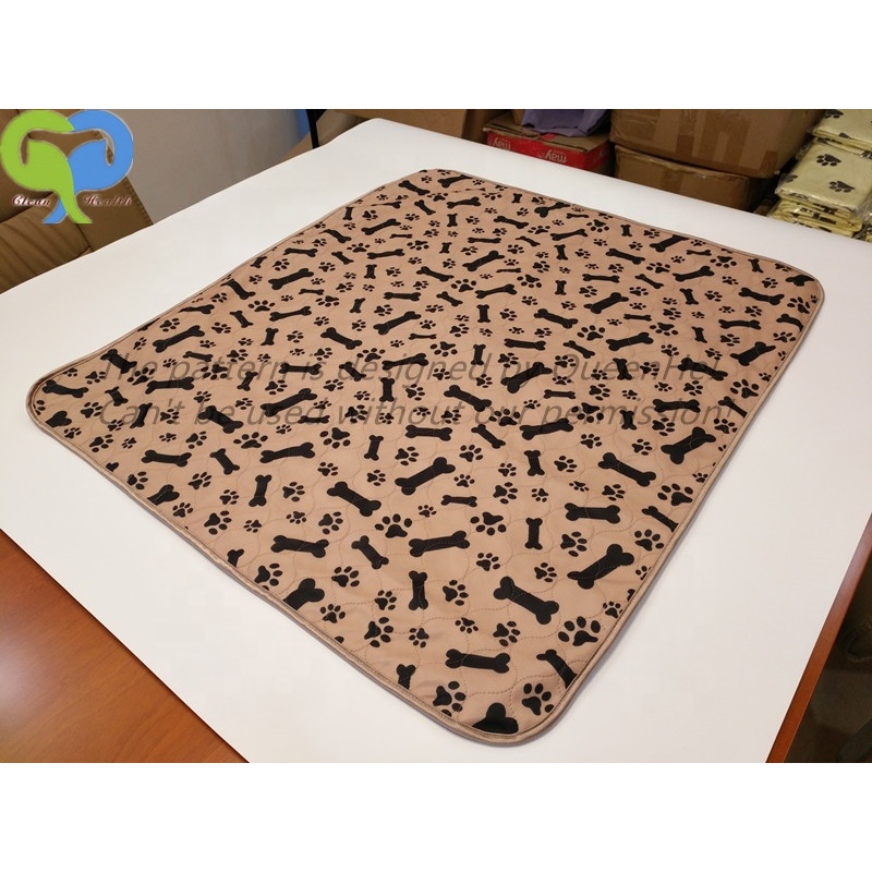 Premium Stain Resistant Quick Absorbent Waterproof Reusable Quilted Washable dog pee pad pet mat dog training pads